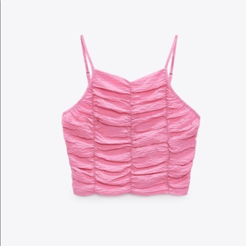 Zara Pink Ruffle Top